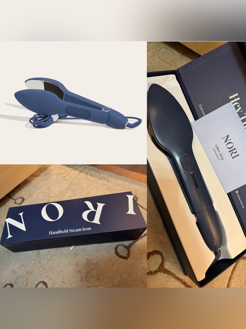 * new in open box * NORI press * navy blue